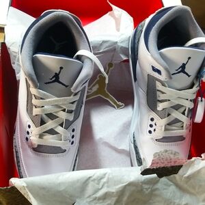 Air Jordan gray/white/blue